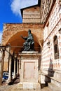 Statue of a Pope at San Lorenzo Cathedral in Perugia Royalty Free Stock Photo