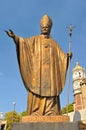 Statue of Pope John Paul II near Basilica of Guadalupe in Mexico City