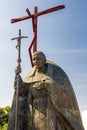 Statue of Pope John Paul II to Fatima - a city in Portugal. One Royalty Free Stock Photo