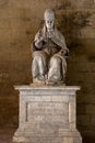 Statue Pope Julius III, Chigi Saracini Palace, Siena, Tuscany, Toscana, Italy, Italia.