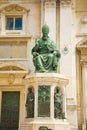 Statue of Pope Sixtus V., Basilica della Casa Santa, Loreto pilgrimage site, province of Ancona, Italy Royalty Free Stock Photo