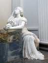 Statue of a Praying Lady inside a Danish Church