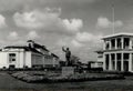 The statue of President Kwame Nkrumah in front of Parliament House in Accra, Ghana c.1960