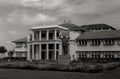 The statue of President Kwame Nkrumah in front of Parliament House in Accra, Ghana c.1960