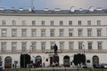 Statue of President Lech Kaczynski in Warsaw, Poland Royalty Free Stock Photo