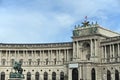 Statue of Prince Eugen and Hofburg palace in Heldenplatz Vienna