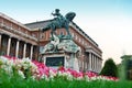 He statue of Prince Eugene of Savoy in front of Bu