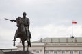 Statue of Prince Jozef Poniatowski in Warsaw, Poland, Europe Royalty Free Stock Photo