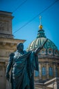 Prince Kutuzov Smolensky at Kazan Cathedral in Saint Petersburg, Russia. Royalty Free Stock Photo