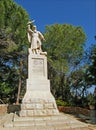 Statue of the Prophet Elias at Mount Carmel, Israel Royalty Free Stock Photo