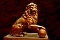 Statue of a proud strong lion Royalty Free Stock Photo