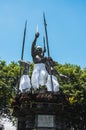 Bali, 27 March 2019 : Statue of Puputan Bandung in Denpasar City Center