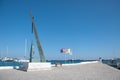 Statue of Pythagorean on the island of Samos. Royalty Free Stock Photo