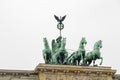 Statue Quadriga on Brandenburg gate in Berlin Royalty Free Stock Photo