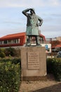 Statue on the quay in Hoek van Holland for all fallen on sea