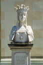 Statue of Queen Maria, Marie of Romania Marie Alexandra Victoria in front of the Orthodox Coronation Cathedral in Alba Iulia, T