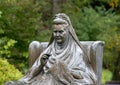 Statue of the queen poet Carmen Sylva from Sinaia city, Romania Royalty Free Stock Photo