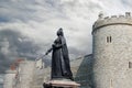 Statue of Queen Victoria in front of Windsor Castle Royalty Free Stock Photo