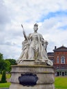 Statue of Queen Victoria in front of Kensington Palace in London Royalty Free Stock Photo