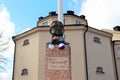 Statue of Ragnar Lassinantti in front of the White Dove in LuleÃÂ¥
