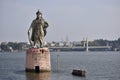 Statue of Raja Bhoj - 32 feet high, on Upper Lake, King Bhoj, who ruled from about 1010 to 1060