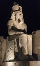Statue of Ramses II at Luxor Temple at night Royalty Free Stock Photo