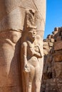 Statue of Ramses II with wife Nefertari in Luxor