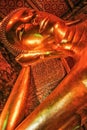 Statue of reclining budha Royalty Free Stock Photo