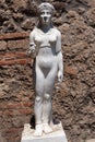 Statue representing Iside in Pompei archeological site Royalty Free Stock Photo