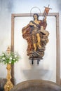 statue representing John the Baptist inside the Igreja Matriz de Colares Nossa Senhora da AssunÃ§Ã£o