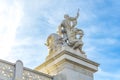 Statue representing Strength in front of Vittoriano in Rome Royalty Free Stock Photo