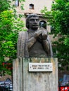 Statue of Rigas Velestinlis at Greek Orthodox Church of the Annunciation, Bucharest, Romania Royalty Free Stock Photo