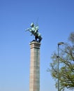 Statue at River Rhine, Duesseldorf, North Rhine - Westphalia Royalty Free Stock Photo