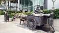 Statue at the roadside in Singapore Royalty Free Stock Photo