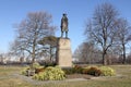 Statue of Robert Richard Randall, sea captain and the Revolutionary War soldier, Snug Harbor, Staten Island, NY Royalty Free Stock Photo