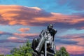 statue of Robert Schumann German composer in Zwickau