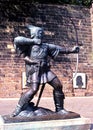 Statue of Robin Hood, Nottingham. Royalty Free Stock Photo