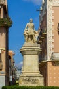Statue of Roca i Pi, in the promenade of Badalona, Barcelona, Spain