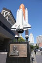 Statue of Rocket and Japanese American Astronaut