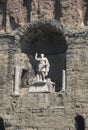 The statue of Roman emperor Augustus at Orange`s theatre, France Royalty Free Stock Photo