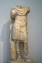 Statue of the Roman emperor Hadrian in the of the archaeological site of Olympia Royalty Free Stock Photo