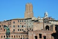 Statue of roman emperor julius caesar augustus and forum of augustus Royalty Free Stock Photo