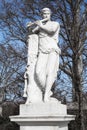 Statue of Roman god Mercury in Schonbrunn garden, Vienna