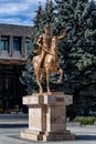 The statue of the Romanian voivode Michael the Brave Mihai viteazul in Targoviste, Romania.