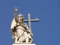 Statue on roof of Archbasilica of St. John Lateran Royalty Free Stock Photo