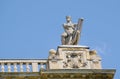 Statue on roof of Museum of Ethnography in Budapest, Hungary