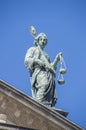 Statue On The Roof Of The Palace At The Dam Amsterdam The Netherlands