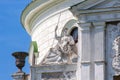 Statue on the roof of the palace in Kachanovka Royalty Free Stock Photo