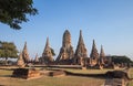 Ruins Buddhist statues, Wat Chaiwatthanaram, Phra Nakhon Si Ayutthaya Province, Thailand