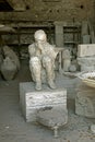 Statue in ruins of Pompeii. ITALY. Royalty Free Stock Photo